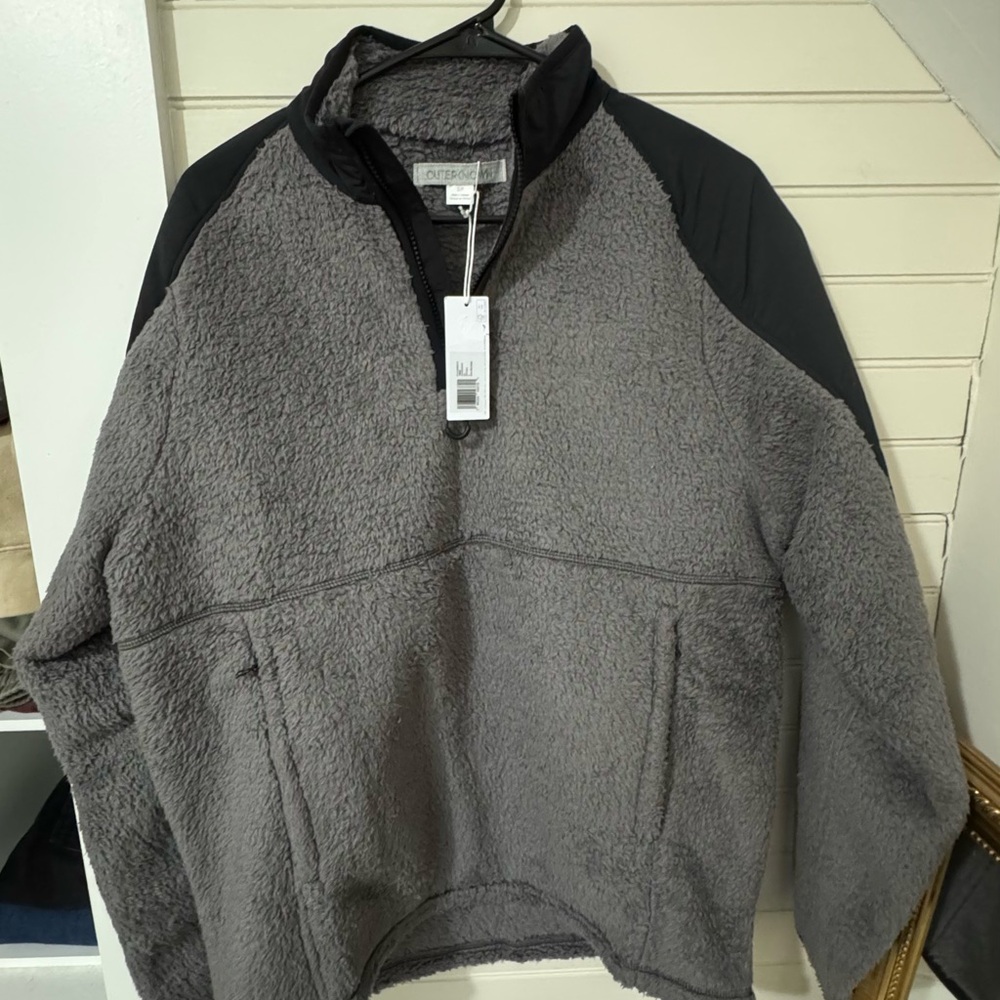 NWT Outerknown Men's Small 1/4 Zip Soft Sherpa Skyline Fleece Pullover